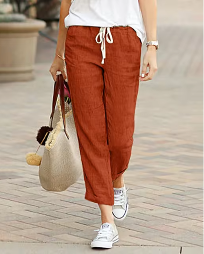 Autumn Cotton Women's Pants Y2K Black Drawstring
