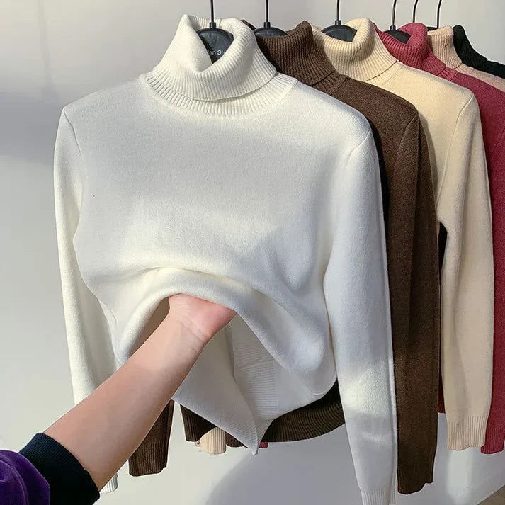 Turtleneck Sweater with Plush Lining