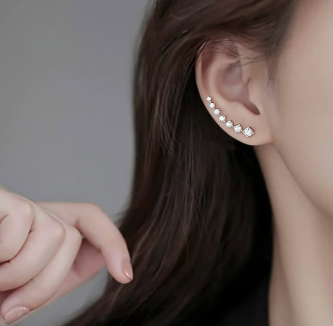 Seven Star Diamond Stud Earrings